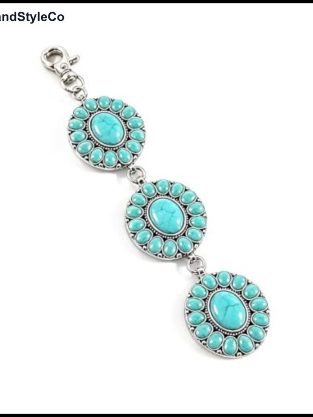Western Turquoise Keychain Bag Charm Boho Purse Charm Cowgirl Gift